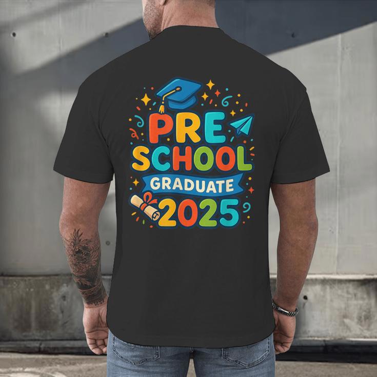Preschool Graduation 2025 Pre-k Graduate Kids Boys Girls Men's Back Print T-Shirt