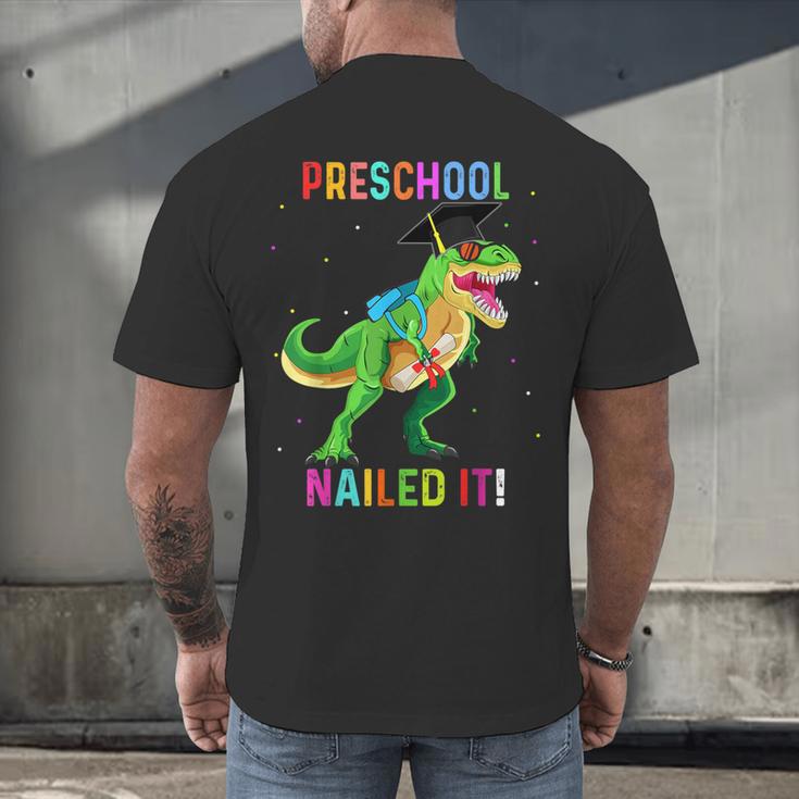Preschool Graduation Class Of 2022 Graduate Dinosaur Kids Men's Back Print T-Shirt