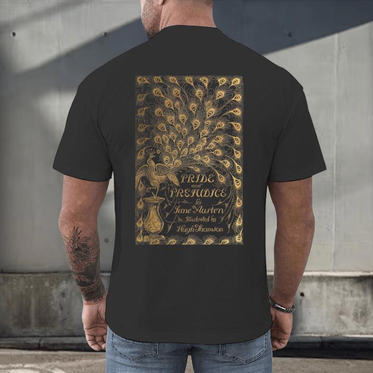 Pride And Prejudice Jane Austen Book Men's Back Print T-Shirt Pride And Prejudice Jane Austen Book Men's Back Print T-Shirt