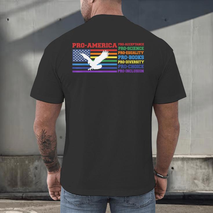 Pro America Pro Acceptance Pro Science Pro Equality Pro Book Men's Back Print T-Shirt Pro America Pro Acceptance Pro Science Pro Equality Pro Book Men's Back Print T-Shirt