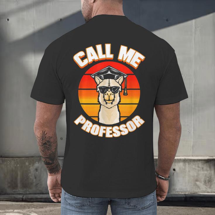 Professor Graduation For PhD Degree Doctor University Men's Back Print T-Shirt