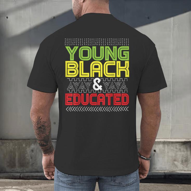 Proud African American Educated Graduation Men's Back Print T-Shirt