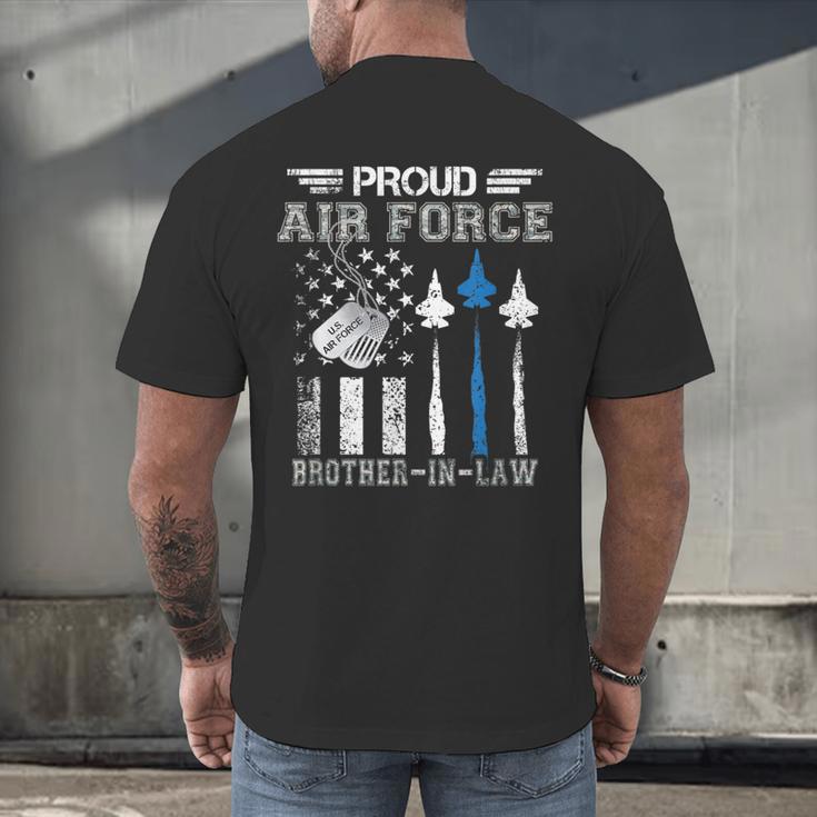 Proud Air Force Brother-In-Law US Air Force Graduation Men's Back Print T-Shirt