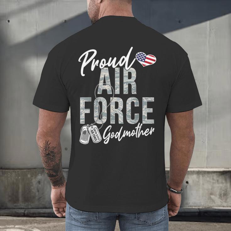 Proud Air Force Godmother US Air Force Graduation Godmother Men's Back Print T-Shirt