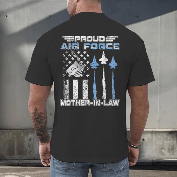 Proud Air Force Mother-In-Law US Air Force Graduation Men's Back Print T-Shirt