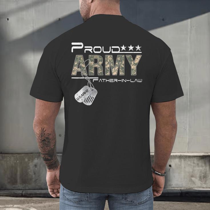 Proud Army Father-In-Law US Army Graduation Father-In-Law Men's Back Print T-Shirt
