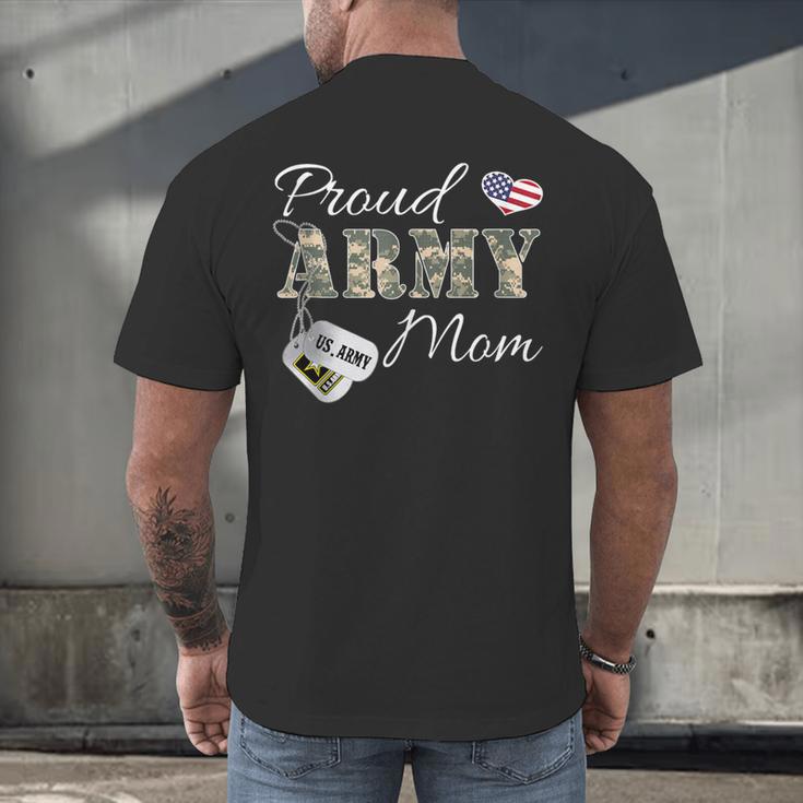 Proud Army Mom Army Graduation Military Mom T-Shirt Men's Back Print T-Shirt