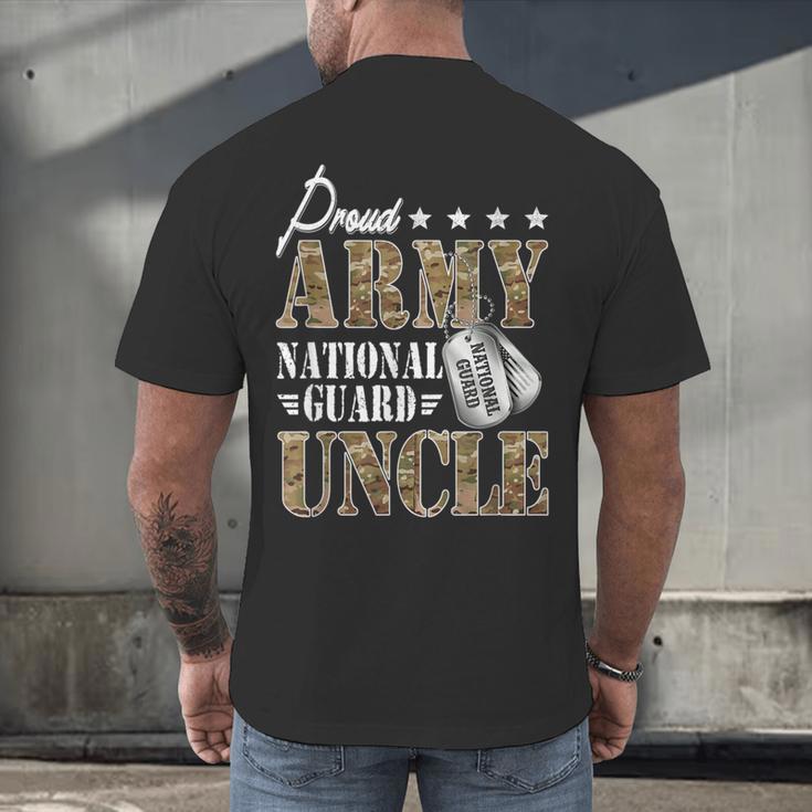 Proud Army National Guard Uncle National Guard Graduation Men's Back Print T-Shirt