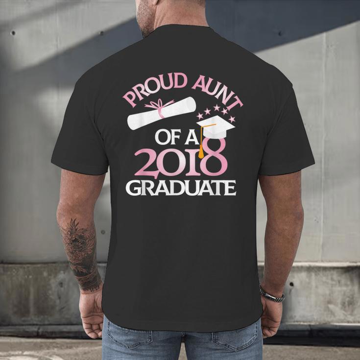 Proud Aunt Of a 2018 Graduate Auntie Graduation Men's Back Print T-Shirt