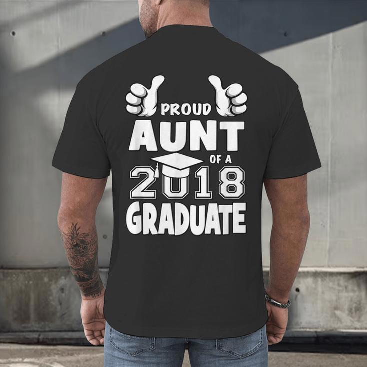 Proud Aunt Of A 2018 Graduate Senior Graduation School Shirt Men's Back Print T-Shirt