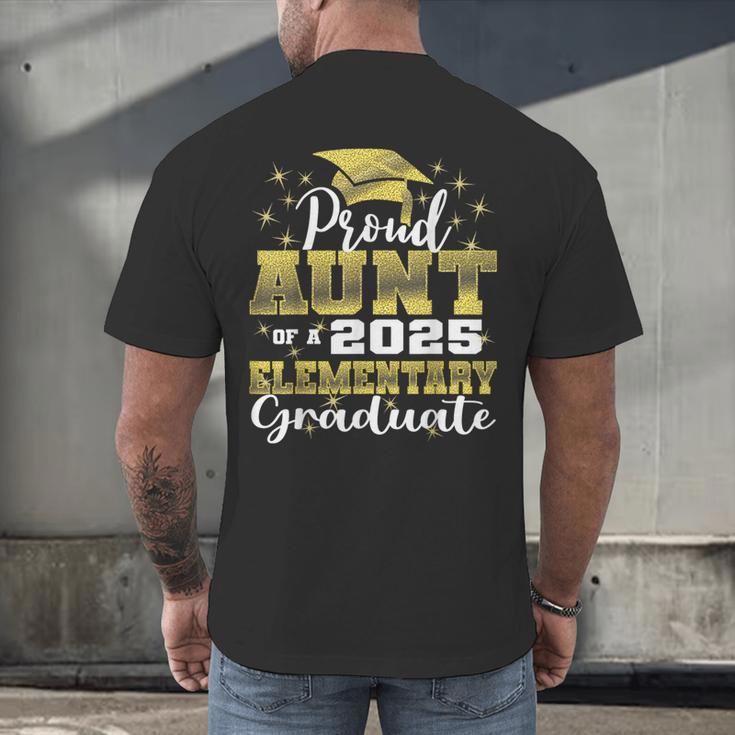 Proud Aunt Of 5th Grade Graduate 2025 Elementary Graduation Men's Back Print T-Shirt