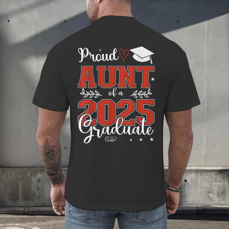 Proud Aunt Of a Class Of 2025 Graduate For Graduation Men's Back Print T-Shirt
