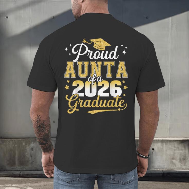 Proud Aunta Of a Class Of 2026 Graduate Senior Graduation Men's Back Print T-Shirt