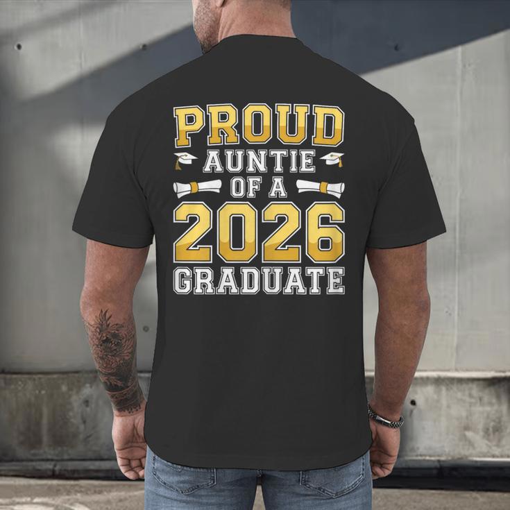 Proud Auntie Of A 2026 Graduate Shirt Class 2026 Graduation Men's Back Print T-Shirt