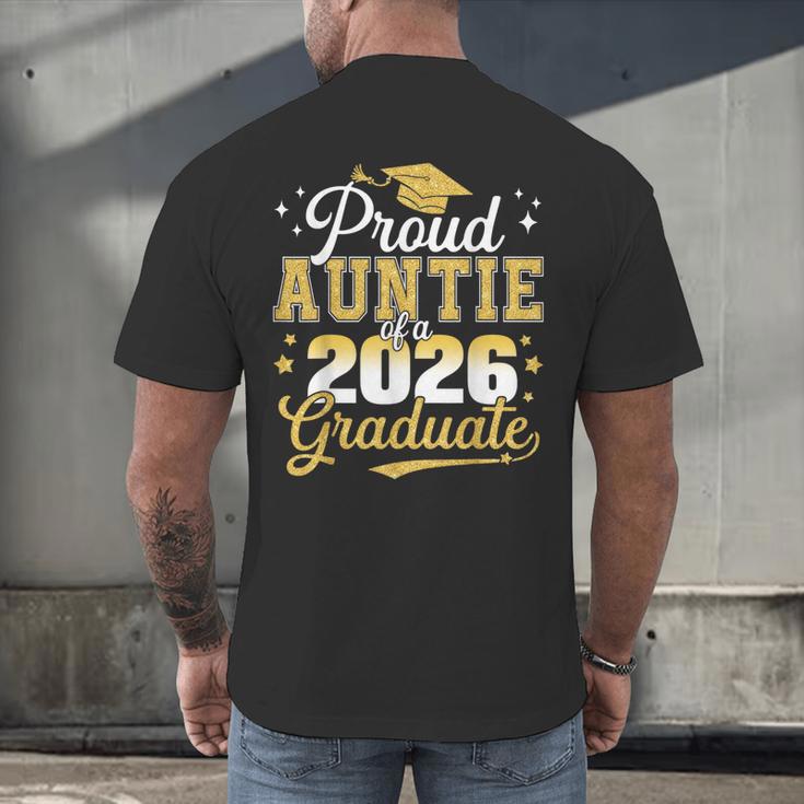 Proud Auntie Of a Class Of 2026 Graduate Senior Graduation Men's Back Print T-Shirt