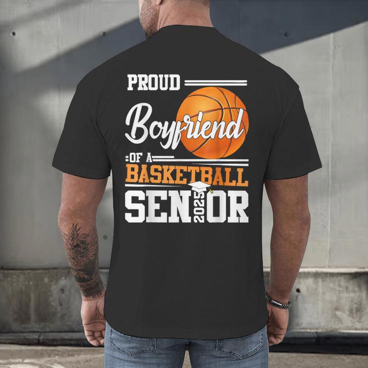 Proud Boyfriend Of A 2025 Senior Graduation Basketball Men's Back Print T-Shirt