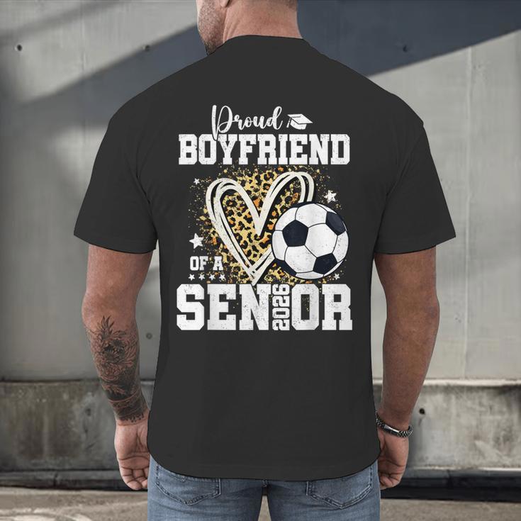 Proud Boyfriend Of A 2026 Senior Soccer Graduation Leopard Men's Back Print T-Shirt