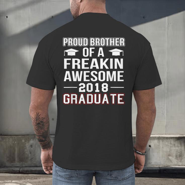 Proud Brother Of A 2018 Graduate Senior GraduationShirt Men's Back Print T-Shirt