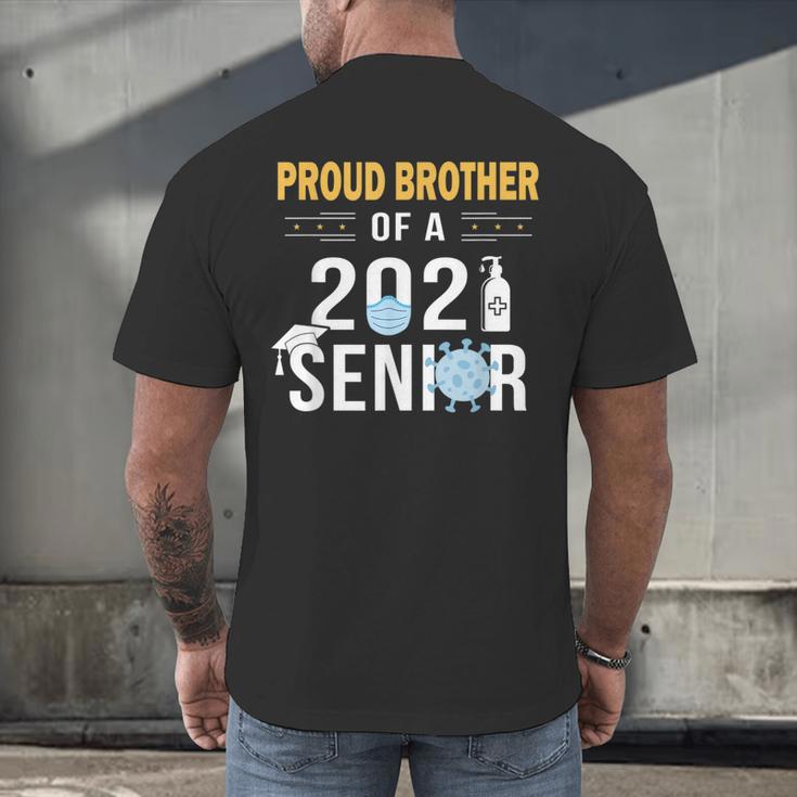 Proud Brother Of a 2021 Senior Shirt Graduation Men's Back Print T-Shirt