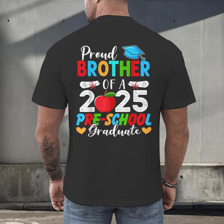 Proud Brother Of a 2025 Preschool Graduate Graduation Men's Back Print T-Shirt