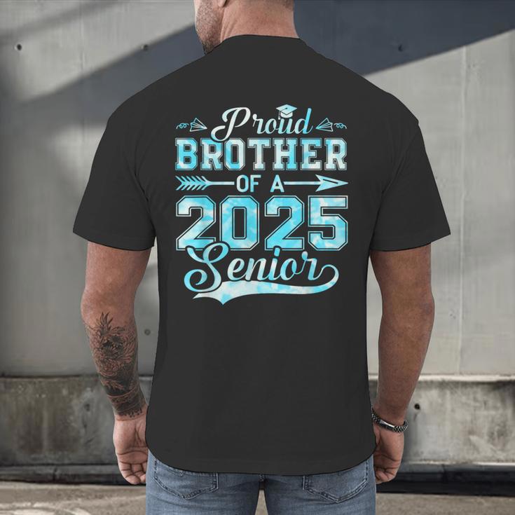 Proud Brother Of a 2025 Senior Graduate Graduation Men's Back Print T-Shirt