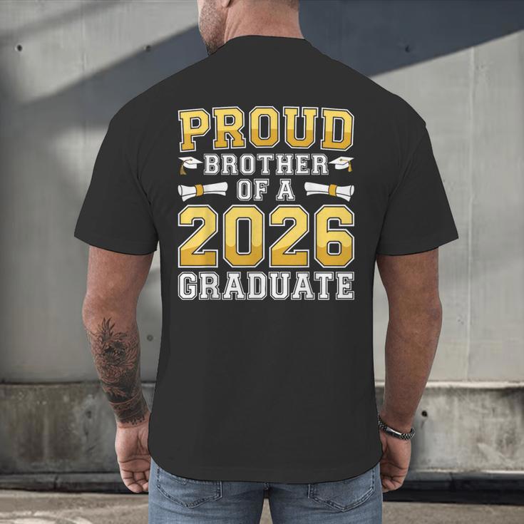Proud Brother Of A 2026 Graduate Shirt Class 2026 Graduation Men's Back Print T-Shirt