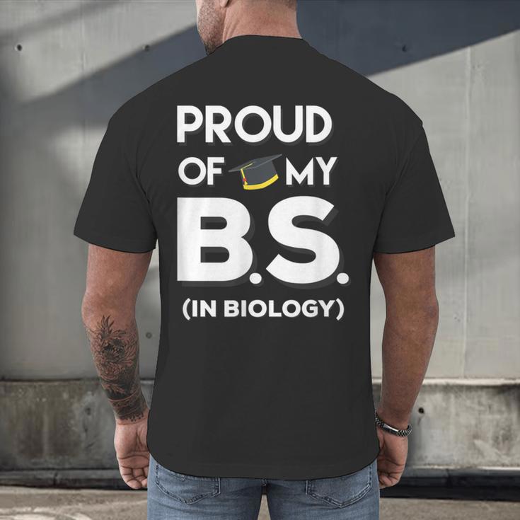 Proud Of My BS In Biology Graduation T-Shirt Men's Back Print T-Shirt