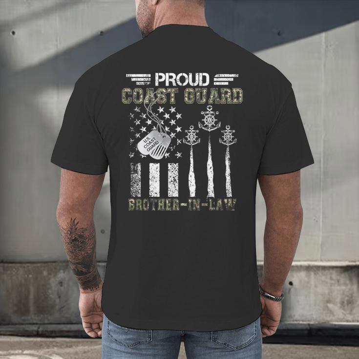 Proud Coast Guard Brother-In-Law US Coast Guard Graduation Men's Back Print T-Shirt