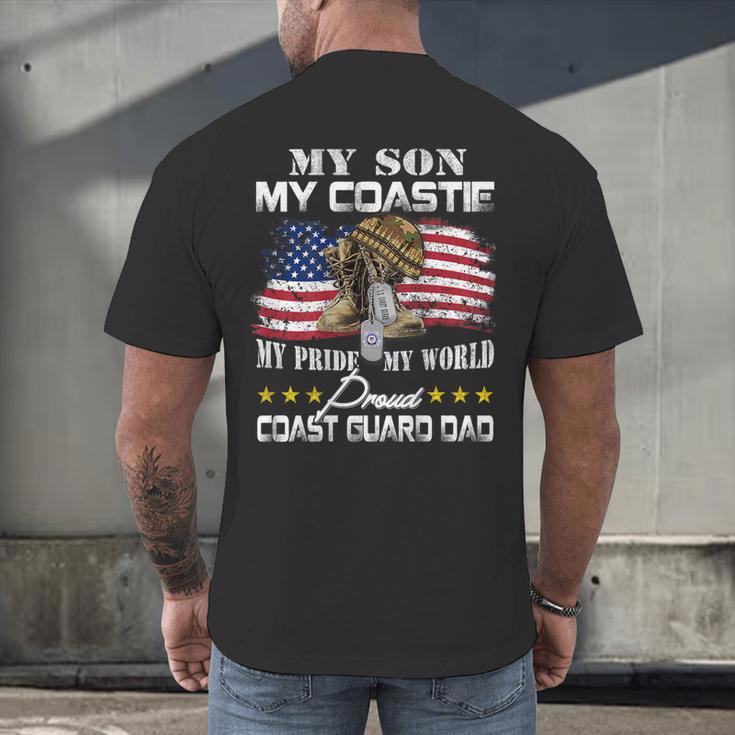 Proud Coast Guard Dad Coast Guard Graduation Dad Men's Back Print T-Shirt