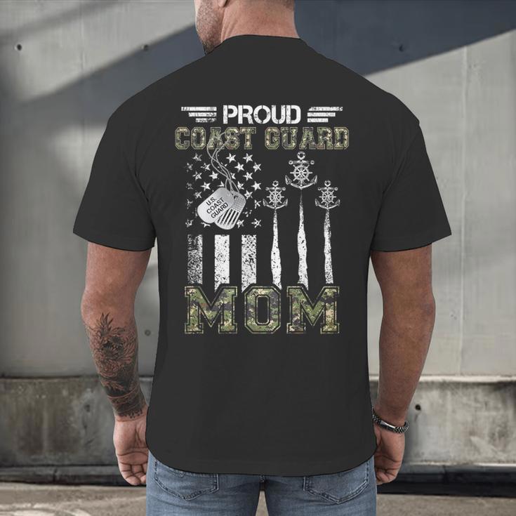 Proud Coast Guard Mom US Coast Guard Graduation Mom Men's Back Print T-Shirt