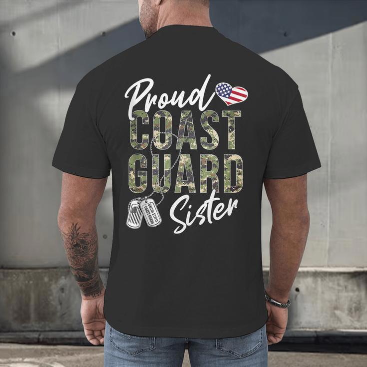 Proud Coast Guard Sister US Coast Guard Graduation Sister Men's Back Print T-Shirt