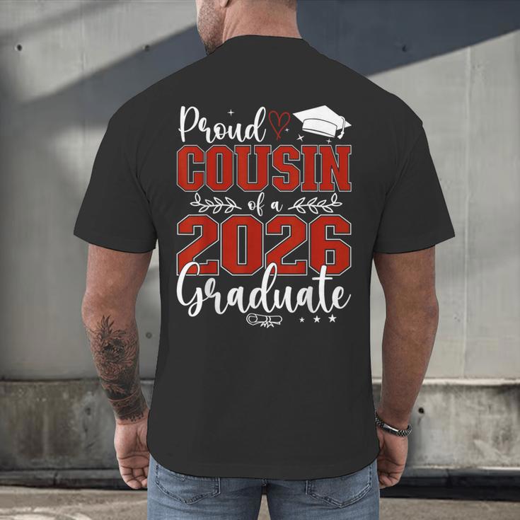Proud Cousin Of a Class Of 2026 Graduate Senior Graduation Men's Back Print T-Shirt