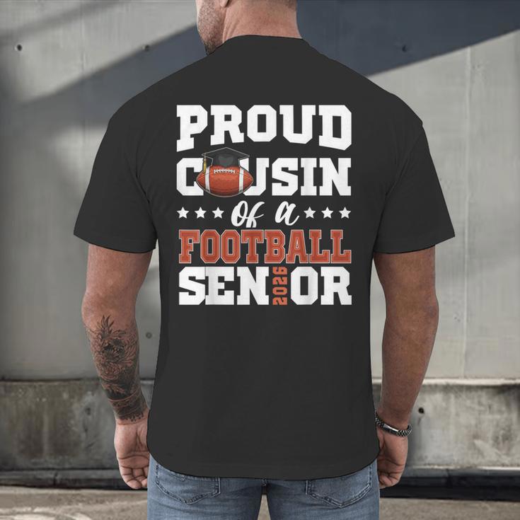 Proud Cousin Of a Football Senior 2026 Graduation Gifts Men's Back Print T-Shirt