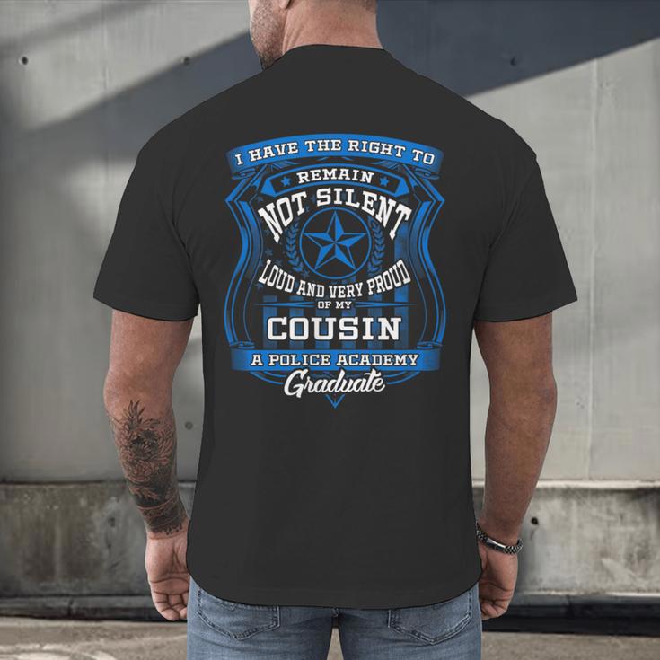 Proud Of Cousin Police Academy Graduation Shirt Men's Back Print T-Shirt