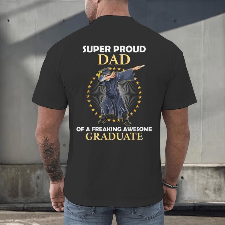 Proud Dad Of 2018 Graduate Dabbing Graduation Senior Shirt Men's Back Print T-Shirt