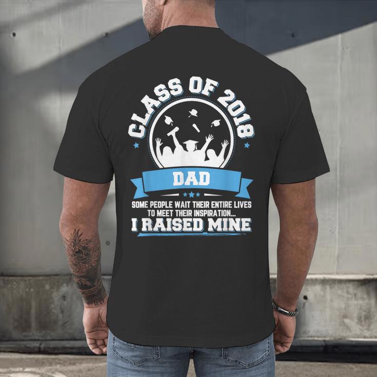 Proud Dad Of A Class Of 2018 Graduate TShirt Graduation Men's Back Print T-Shirt