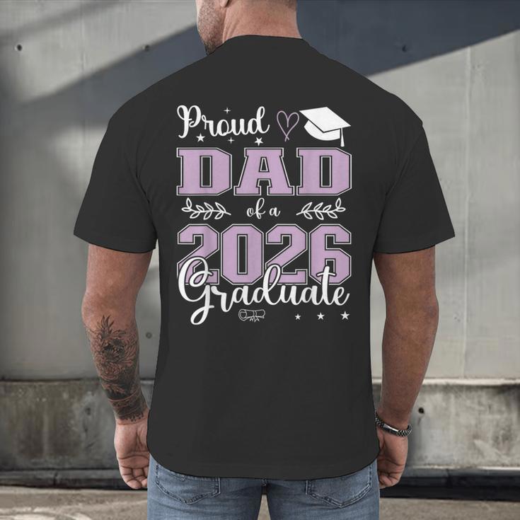 Proud Dad Of a Class Of 2026 Graduate For Graduation Men's Back Print T-Shirt