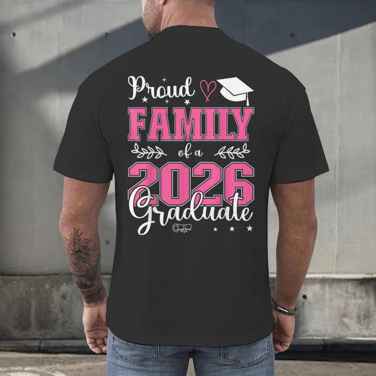 Proud Family Of a Class Of 2026 Graduate For Graduation Men's Back Print T-Shirt