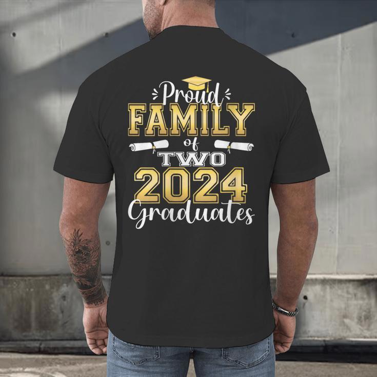 Proud Family Of Two 2024 Graduate Class 2024 Graduation Men's Back Print T-Shirt