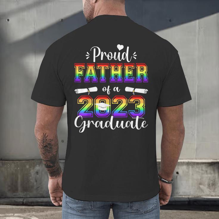 Proud Father Of 2023 Graduate Class 2023 Graduation Family Men's Back Print T-Shirt