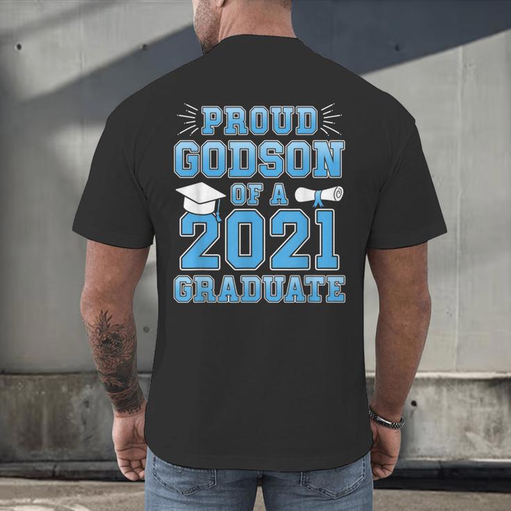 Proud Godson Of a 2021 Graduate School Graduation Family Men's Back Print T-Shirt