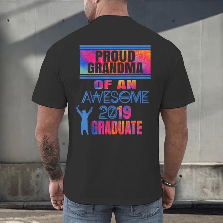 Proud Grandma Of A 2019 Graduate Senior Class Graduation Men's Back Print T-Shirt