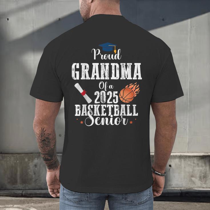 Proud Grandma Of 2025 Basketball Senior Graduation Day Men's Back Print T-Shirt