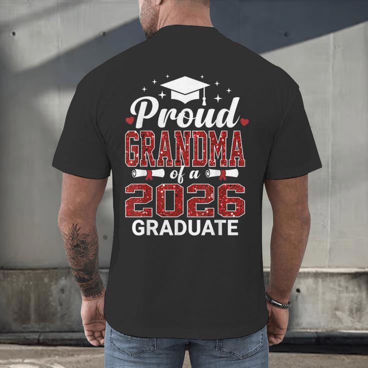 Proud Grandma Of A 2026 Graduate Class Of Graduation Men's Back Print T-Shirt