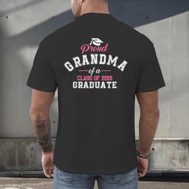 Proud Grandma Of A Class Of 2019 Graduate GraduationShirt Men's Back Print T-Shirt