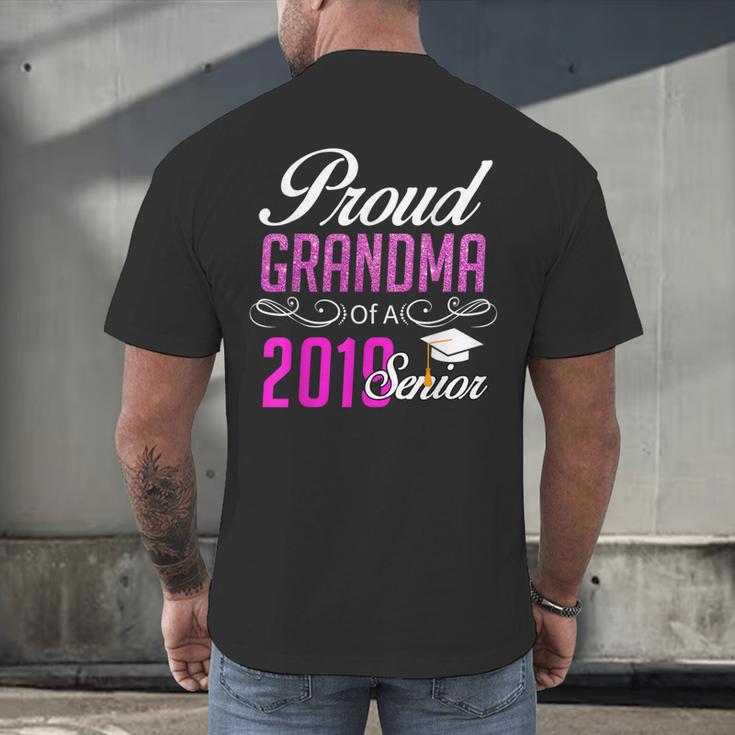 Proud GRANDMA Of A Class 2019 Senior Graduation Men's Back Print T-Shirt