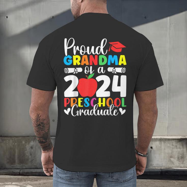 Proud Grandma Of Class Of 2024 Preschool Graduate Graduation Men's Back Print T-Shirt