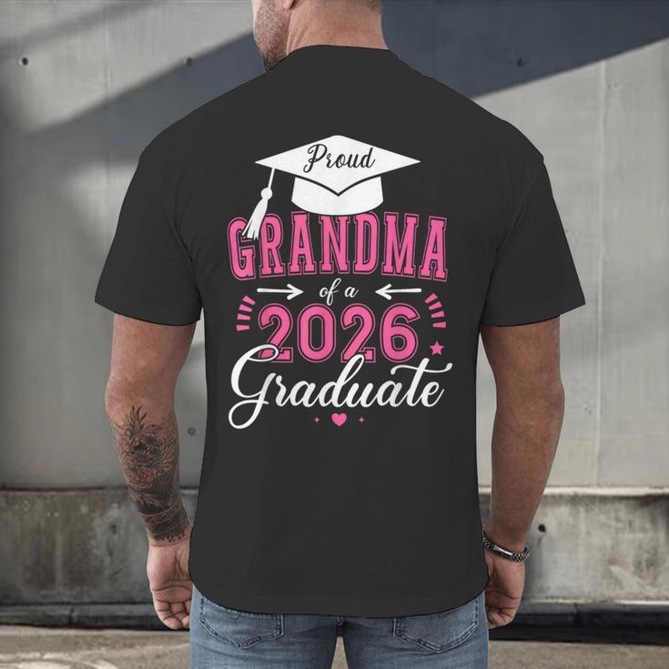 Proud Grandma Of a Class Of 2026 Graduate For Graduation Men's Back Print T-Shirt