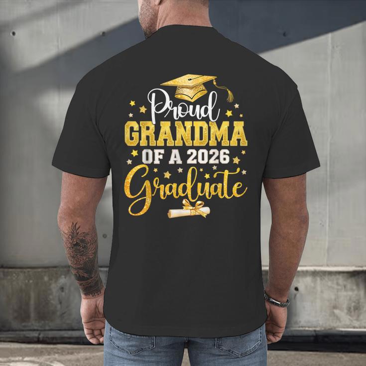 Proud Grandma Of A Class Of 2026 Graduate Senior Graduation Men's Back Print T-Shirt