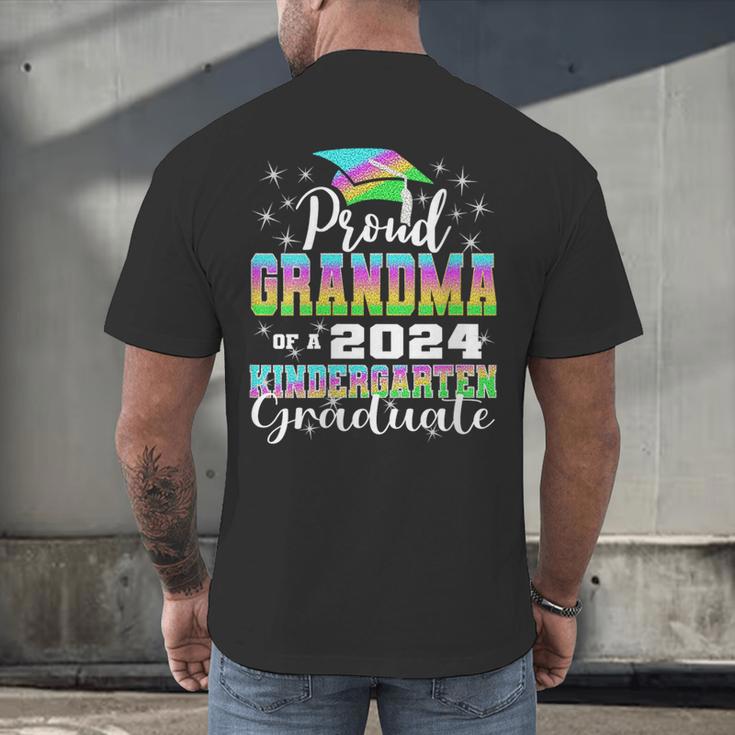 Proud Grandma Of Kindergarten Graduate 2024 Graduation Men's Back Print T-Shirt